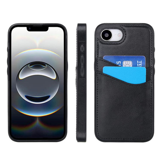 Litchi Leather Skin Card Slots Phone Case, For iPhone 17e / 16e, For iPhone 17 Pro Max, For iPhone 17 Pro, For iPhone 17, For iPhone Air, For iPhone 16 Pro Max, For iPhone 16 Pro, For iPhone 16 Plus, For iPhone 16, For iPhone 15 Pro Max, For iPhone 15 ...