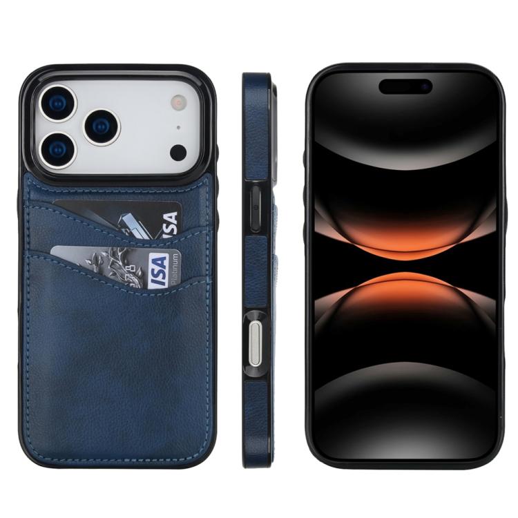 Litchi Leather Skin Card Slots Phone Case, For iPhone 17e / 16e, For iPhone 17 Pro Max, For iPhone 17 Pro, For iPhone 17, For iPhone Air, For iPhone 16 Pro Max, For iPhone 16 Pro, For iPhone 16 Plus, For iPhone 16, For iPhone 15 Pro Max, For iPhone 15 ...