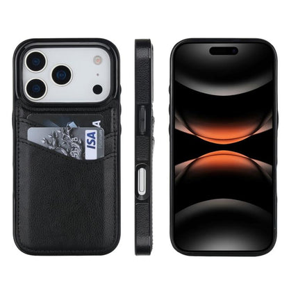 Litchi Leather Skin Card Slots Phone Case, For iPhone 17e / 16e, For iPhone 17 Pro Max, For iPhone 17 Pro, For iPhone 17, For iPhone Air, For iPhone 16 Pro Max, For iPhone 16 Pro, For iPhone 16 Plus, For iPhone 16, For iPhone 15 Pro Max, For iPhone 15 ...