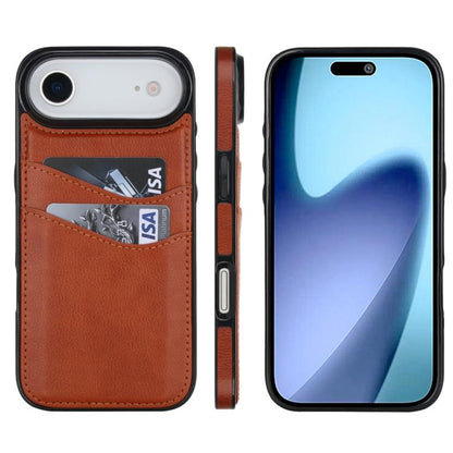 Litchi Leather Skin Card Slots Phone Case