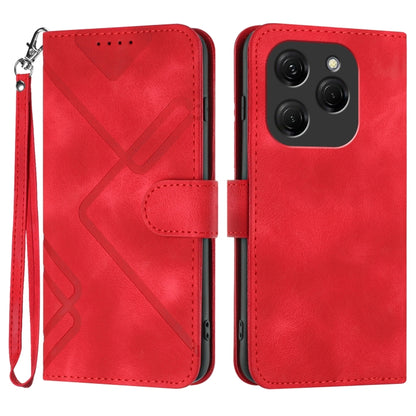 Line Pattern Skin Feel Leather Phone Case, For Tecno Camon 30 Pro, For Tecno Pova 6 Pro, For Tecno Spark 20 Pro, For Tecno Spark 20, For Tecno Spark Go 2024, For Tecno Camon 20 Premier, For Tecno Camon 20 / 20 Pro 4G, For Tecno Spark 10C               ...