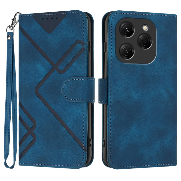 Line Pattern Skin Feel Leather Phone Case, For Tecno Camon 30 Pro, For Tecno Pova 6 Pro, For Tecno Spark 20 Pro, For Tecno Spark 20, For Tecno Spark Go 2024, For Tecno Camon 20 Premier, For Tecno Camon 20 / 20 Pro 4G, For Tecno Spark 10C               ...
