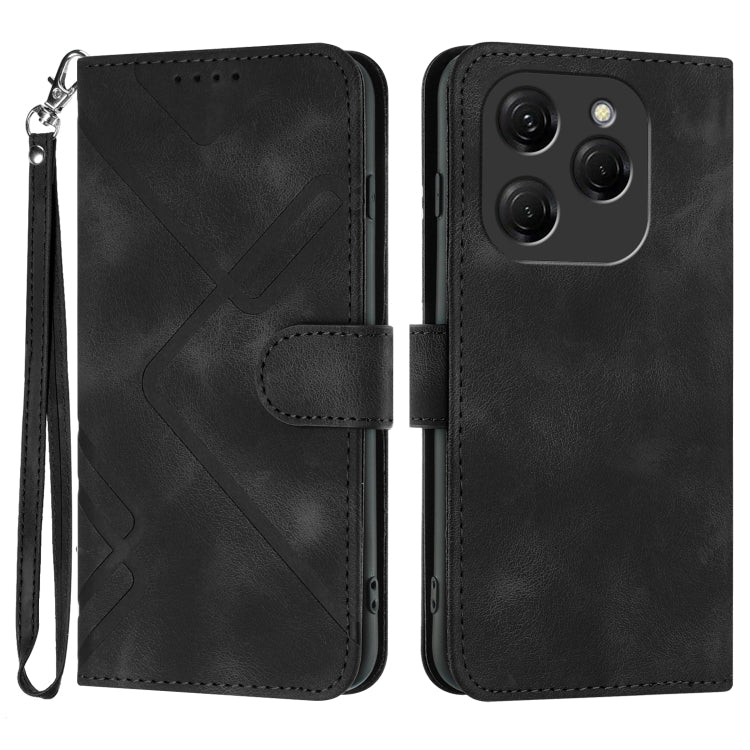 Line Pattern Skin Feel Leather Phone Case, For Tecno Camon 30 Pro, For Tecno Pova 6 Pro, For Tecno Spark 20 Pro, For Tecno Spark 20, For Tecno Spark Go 2024, For Tecno Camon 20 Premier, For Tecno Camon 20 / 20 Pro 4G, For Tecno Spark 10C               ...