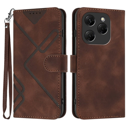 Line Pattern Skin Feel Leather Phone Case, For Tecno Camon 30 Pro, For Tecno Pova 6 Pro, For Tecno Spark 20 Pro, For Tecno Spark 20, For Tecno Spark Go 2024, For Tecno Camon 20 Premier, For Tecno Camon 20 / 20 Pro 4G, For Tecno Spark 10C               ...