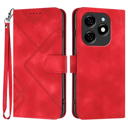 Line Pattern Skin Feel Leather Phone Case, For Tecno Camon 30 Pro, For Tecno Pova 6 Pro, For Tecno Spark 20 Pro, For Tecno Spark 20, For Tecno Spark Go 2024, For Tecno Camon 20 Premier, For Tecno Camon 20 / 20 Pro 4G, For Tecno Spark 10C               ...