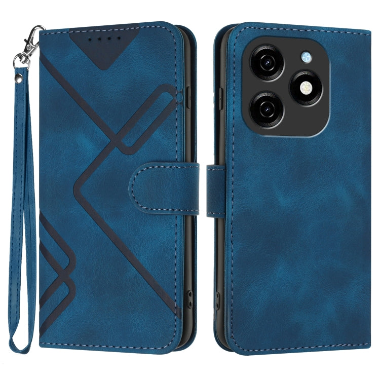 Line Pattern Skin Feel Leather Phone Case, For Tecno Camon 30 Pro, For Tecno Pova 6 Pro, For Tecno Spark 20 Pro, For Tecno Spark 20, For Tecno Spark Go 2024, For Tecno Camon 20 Premier, For Tecno Camon 20 / 20 Pro 4G, For Tecno Spark 10C               ...