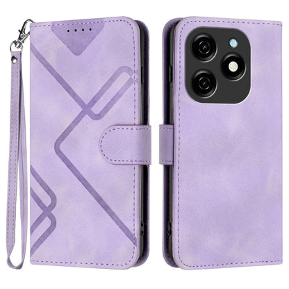 Line Pattern Skin Feel Leather Phone Case, For Tecno Camon 30 Pro, For Tecno Pova 6 Pro, For Tecno Spark 20 Pro, For Tecno Spark 20, For Tecno Spark Go 2024, For Tecno Camon 20 Premier, For Tecno Camon 20 / 20 Pro 4G, For Tecno Spark 10C               ...