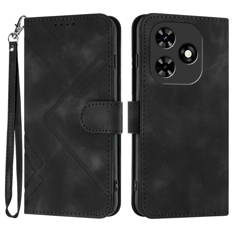 Line Pattern Skin Feel Leather Phone Case, For Tecno Camon 30 Pro, For Tecno Pova 6 Pro, For Tecno Spark 20 Pro, For Tecno Spark 20, For Tecno Spark Go 2024, For Tecno Camon 20 Premier, For Tecno Camon 20 / 20 Pro 4G, For Tecno Spark 10C               ...
