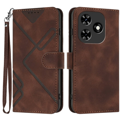 Line Pattern Skin Feel Leather Phone Case, For Tecno Camon 30 Pro, For Tecno Pova 6 Pro, For Tecno Spark 20 Pro, For Tecno Spark 20, For Tecno Spark Go 2024, For Tecno Camon 20 Premier, For Tecno Camon 20 / 20 Pro 4G, For Tecno Spark 10C               ...