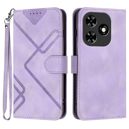 Line Pattern Skin Feel Leather Phone Case, For Tecno Camon 30 Pro, For Tecno Pova 6 Pro, For Tecno Spark 20 Pro, For Tecno Spark 20, For Tecno Spark Go 2024, For Tecno Camon 20 Premier, For Tecno Camon 20 / 20 Pro 4G, For Tecno Spark 10C               ...