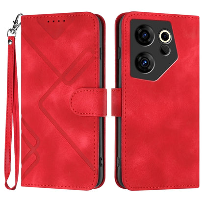 Line Pattern Skin Feel Leather Phone Case, For Tecno Camon 30 Pro, For Tecno Pova 6 Pro, For Tecno Spark 20 Pro, For Tecno Spark 20, For Tecno Spark Go 2024, For Tecno Camon 20 Premier, For Tecno Camon 20 / 20 Pro 4G, For Tecno Spark 10C               ...