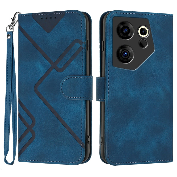 Line Pattern Skin Feel Leather Phone Case, For Tecno Camon 30 Pro, For Tecno Pova 6 Pro, For Tecno Spark 20 Pro, For Tecno Spark 20, For Tecno Spark Go 2024, For Tecno Camon 20 Premier, For Tecno Camon 20 / 20 Pro 4G, For Tecno Spark 10C               ...