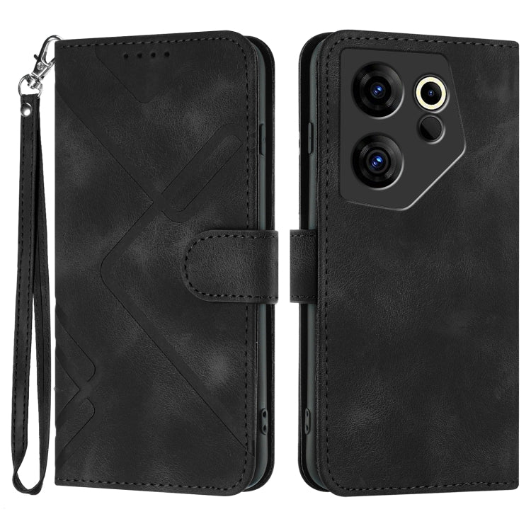 Line Pattern Skin Feel Leather Phone Case, For Tecno Camon 30 Pro, For Tecno Pova 6 Pro, For Tecno Spark 20 Pro, For Tecno Spark 20, For Tecno Spark Go 2024, For Tecno Camon 20 Premier, For Tecno Camon 20 / 20 Pro 4G, For Tecno Spark 10C               ...