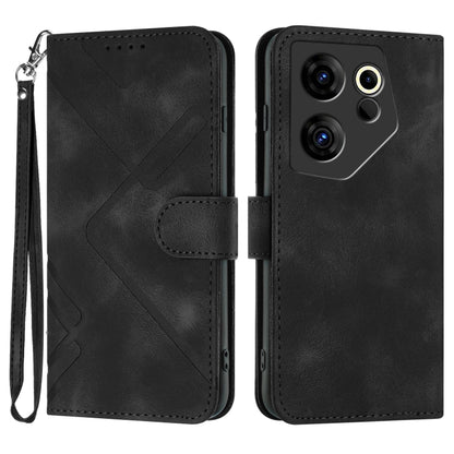 Line Pattern Skin Feel Leather Phone Case, For Tecno Camon 30 Pro, For Tecno Pova 6 Pro, For Tecno Spark 20 Pro, For Tecno Spark 20, For Tecno Spark Go 2024, For Tecno Camon 20 Premier, For Tecno Camon 20 / 20 Pro 4G, For Tecno Spark 10C               ...