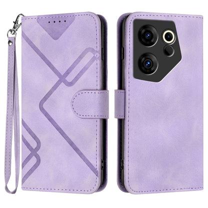 Line Pattern Skin Feel Leather Phone Case, For Tecno Camon 30 Pro, For Tecno Pova 6 Pro, For Tecno Spark 20 Pro, For Tecno Spark 20, For Tecno Spark Go 2024, For Tecno Camon 20 Premier, For Tecno Camon 20 / 20 Pro 4G, For Tecno Spark 10C               ...
