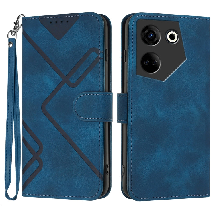 Line Pattern Skin Feel Leather Phone Case, For Tecno Camon 30 Pro, For Tecno Pova 6 Pro, For Tecno Spark 20 Pro, For Tecno Spark 20, For Tecno Spark Go 2024, For Tecno Camon 20 Premier, For Tecno Camon 20 / 20 Pro 4G, For Tecno Spark 10C               ...