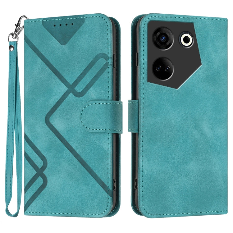 Line Pattern Skin Feel Leather Phone Case, For Tecno Camon 30 Pro, For Tecno Pova 6 Pro, For Tecno Spark 20 Pro, For Tecno Spark 20, For Tecno Spark Go 2024, For Tecno Camon 20 Premier, For Tecno Camon 20 / 20 Pro 4G, For Tecno Spark 10C               ...