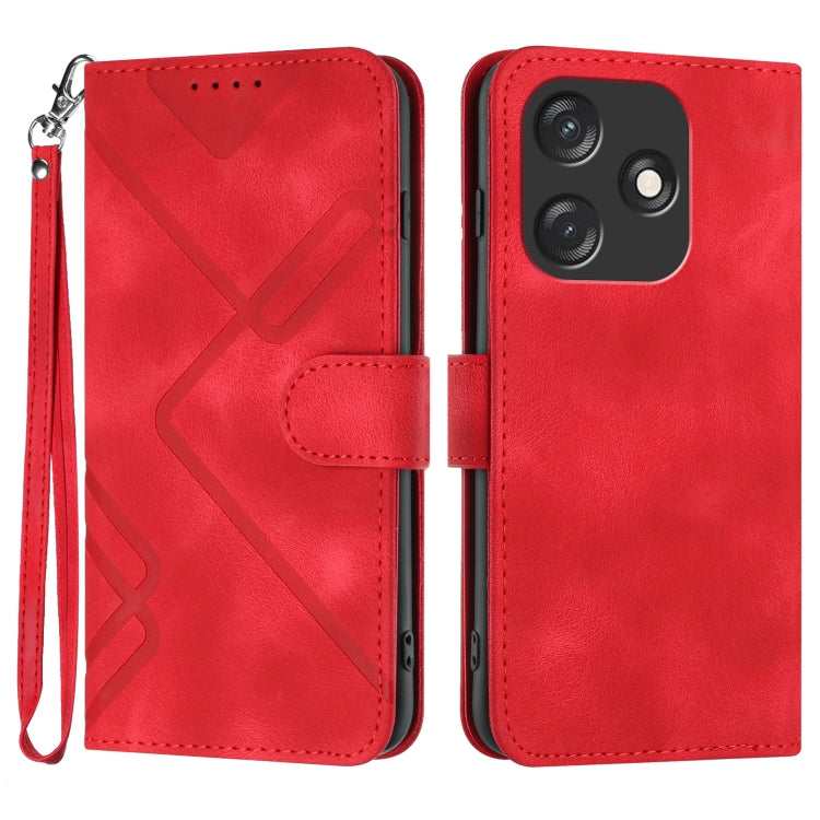 Line Pattern Skin Feel Leather Phone Case, For Tecno Camon 30 Pro, For Tecno Pova 6 Pro, For Tecno Spark 20 Pro, For Tecno Spark 20, For Tecno Spark Go 2024, For Tecno Camon 20 Premier, For Tecno Camon 20 / 20 Pro 4G, For Tecno Spark 10C               ...