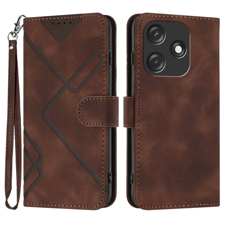 Line Pattern Skin Feel Leather Phone Case, For Tecno Camon 30 Pro, For Tecno Pova 6 Pro, For Tecno Spark 20 Pro, For Tecno Spark 20, For Tecno Spark Go 2024, For Tecno Camon 20 Premier, For Tecno Camon 20 / 20 Pro 4G, For Tecno Spark 10C               ...