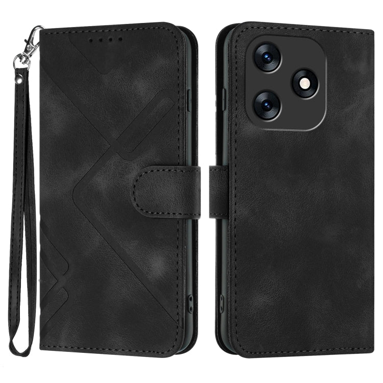 Line Pattern Skin Feel Leather Phone Case, For Tecno Camon 30 Pro, For Tecno Pova 6 Pro, For Tecno Spark 20 Pro, For Tecno Spark 20, For Tecno Spark Go 2024, For Tecno Camon 20 Premier, For Tecno Camon 20 / 20 Pro 4G, For Tecno Spark 10C               ...