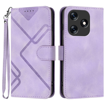 Line Pattern Skin Feel Leather Phone Case, For Tecno Camon 30 Pro, For Tecno Pova 6 Pro, For Tecno Spark 20 Pro, For Tecno Spark 20, For Tecno Spark Go 2024, For Tecno Camon 20 Premier, For Tecno Camon 20 / 20 Pro 4G, For Tecno Spark 10C               ...