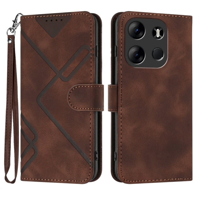 Line Pattern Skin Feel Leather Phone Case, For Tecno Camon 30 Pro, For Tecno Pova 6 Pro, For Tecno Spark 20 Pro, For Tecno Spark 20, For Tecno Spark Go 2024, For Tecno Camon 20 Premier, For Tecno Camon 20 / 20 Pro 4G, For Tecno Spark 10C               ...
