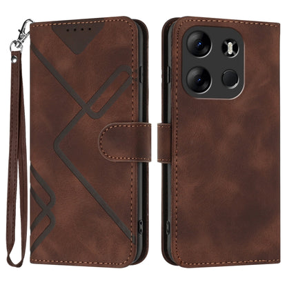 Line Pattern Skin Feel Leather Phone Case, For Tecno Camon 30 Pro, For Tecno Pova 6 Pro, For Tecno Spark 20 Pro, For Tecno Spark 20, For Tecno Spark Go 2024, For Tecno Camon 20 Premier, For Tecno Camon 20 / 20 Pro 4G, For Tecno Spark 10C               ...