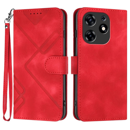 Line Pattern Skin Feel Leather Phone Case, For Tecno Camon 30 Pro, For Tecno Pova 6 Pro, For Tecno Spark 20 Pro, For Tecno Spark 20, For Tecno Spark Go 2024, For Tecno Camon 20 Premier, For Tecno Camon 20 / 20 Pro 4G, For Tecno Spark 10C               ...
