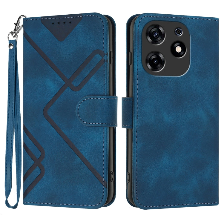 Line Pattern Skin Feel Leather Phone Case, For Tecno Camon 30 Pro, For Tecno Pova 6 Pro, For Tecno Spark 20 Pro, For Tecno Spark 20, For Tecno Spark Go 2024, For Tecno Camon 20 Premier, For Tecno Camon 20 / 20 Pro 4G, For Tecno Spark 10C               ...