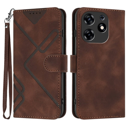 Line Pattern Skin Feel Leather Phone Case, For Tecno Camon 30 Pro, For Tecno Pova 6 Pro, For Tecno Spark 20 Pro, For Tecno Spark 20, For Tecno Spark Go 2024, For Tecno Camon 20 Premier, For Tecno Camon 20 / 20 Pro 4G, For Tecno Spark 10C               ...