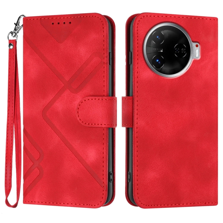 Line Pattern Skin Feel Leather Phone Case, For Tecno Camon 30 Pro, For Tecno Pova 6 Pro, For Tecno Spark 20 Pro, For Tecno Spark 20, For Tecno Spark Go 2024, For Tecno Camon 20 Premier, For Tecno Camon 20 / 20 Pro 4G, For Tecno Spark 10C               ...