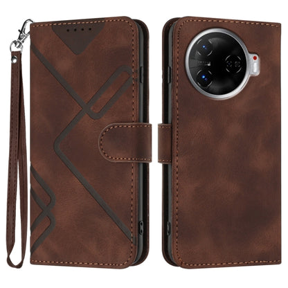 Line Pattern Skin Feel Leather Phone Case, For Tecno Camon 30 Pro, For Tecno Pova 6 Pro, For Tecno Spark 20 Pro, For Tecno Spark 20, For Tecno Spark Go 2024, For Tecno Camon 20 Premier, For Tecno Camon 20 / 20 Pro 4G, For Tecno Spark 10C               ...