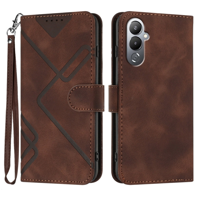 Line Pattern Skin Feel Leather Phone Case, For Tecno Camon 30 Pro, For Tecno Pova 6 Pro, For Tecno Spark 20 Pro, For Tecno Spark 20, For Tecno Spark Go 2024, For Tecno Camon 20 Premier, For Tecno Camon 20 / 20 Pro 4G, For Tecno Spark 10C               ...
