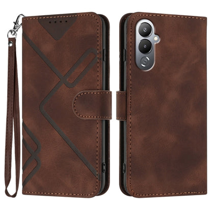 Line Pattern Skin Feel Leather Phone Case, For Tecno Camon 30 Pro, For Tecno Pova 6 Pro, For Tecno Spark 20 Pro, For Tecno Spark 20, For Tecno Spark Go 2024, For Tecno Camon 20 Premier, For Tecno Camon 20 / 20 Pro 4G, For Tecno Spark 10C               ...