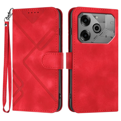 Line Pattern Skin Feel Leather Phone Case, For Tecno Camon 30 Pro, For Tecno Pova 6 Pro, For Tecno Spark 20 Pro, For Tecno Spark 20, For Tecno Spark Go 2024, For Tecno Camon 20 Premier, For Tecno Camon 20 / 20 Pro 4G, For Tecno Spark 10C               ...