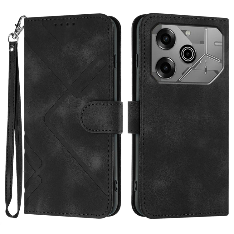 Line Pattern Skin Feel Leather Phone Case, For Tecno Camon 30 Pro, For Tecno Pova 6 Pro, For Tecno Spark 20 Pro, For Tecno Spark 20, For Tecno Spark Go 2024, For Tecno Camon 20 Premier, For Tecno Camon 20 / 20 Pro 4G, For Tecno Spark 10C               ...
