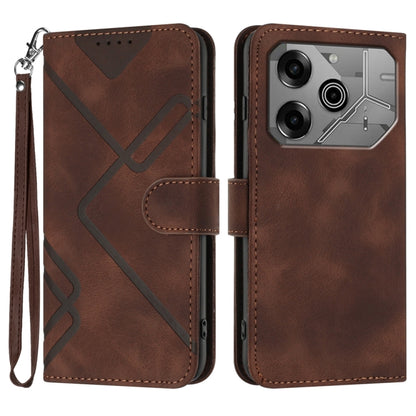 Line Pattern Skin Feel Leather Phone Case, For Tecno Camon 30 Pro, For Tecno Pova 6 Pro, For Tecno Spark 20 Pro, For Tecno Spark 20, For Tecno Spark Go 2024, For Tecno Camon 20 Premier, For Tecno Camon 20 / 20 Pro 4G, For Tecno Spark 10C               ...