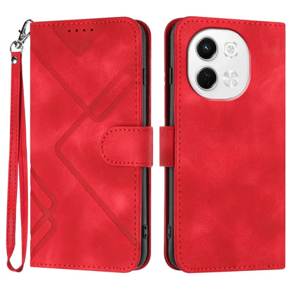 Line Pattern Skin Feel Leather Phone Case, For Tecno Pova Curve 2 5G, For Tecno Spark Go 3 / Pop 20 4G, For Tecno Spark 50 4G, For Tecno Camon 50 Pro 4G, For Tecno Camon 50 4G, For Tecno Spark Slim, For Tecno Spark 40 4G, For Tecno Pova Curve          ...