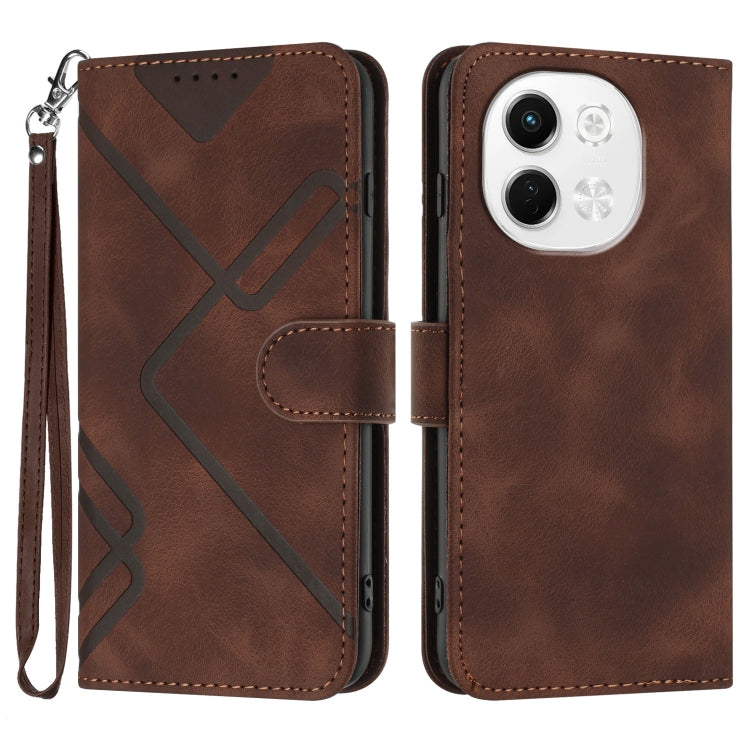 Line Pattern Skin Feel Leather Phone Case, For Tecno Pova Curve 2 5G, For Tecno Spark Go 3 / Pop 20 4G, For Tecno Spark 50 4G, For Tecno Camon 50 Pro 4G, For Tecno Camon 50 4G, For Tecno Spark Slim, For Tecno Spark 40 4G, For Tecno Pova Curve          ...