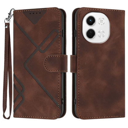 Line Pattern Skin Feel Leather Phone Case, For Tecno Pova Curve 2 5G, For Tecno Spark Go 3 / Pop 20 4G, For Tecno Spark 50 4G, For Tecno Camon 50 Pro 4G, For Tecno Camon 50 4G, For Tecno Spark Slim, For Tecno Spark 40 4G, For Tecno Pova Curve          ...