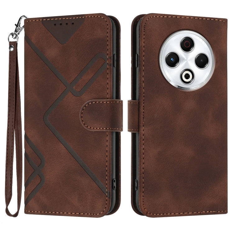 Line Pattern Skin Feel Leather Phone Case, For Tecno Pova Curve 2 5G, For Tecno Spark Go 3 / Pop 20 4G, For Tecno Spark 50 4G, For Tecno Camon 50 Pro 4G, For Tecno Camon 50 4G, For Tecno Spark Slim, For Tecno Spark 40 4G, For Tecno Pova Curve          ...