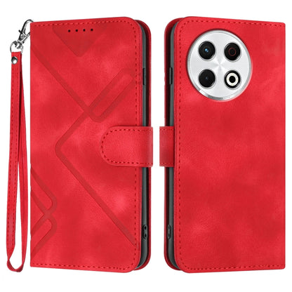 Line Pattern Skin Feel Leather Phone Case, For Tecno Pova Curve 2 5G, For Tecno Spark Go 3 / Pop 20 4G, For Tecno Spark 50 4G, For Tecno Camon 50 Pro 4G, For Tecno Camon 50 4G, For Tecno Spark Slim, For Tecno Spark 40 4G, For Tecno Pova Curve          ...