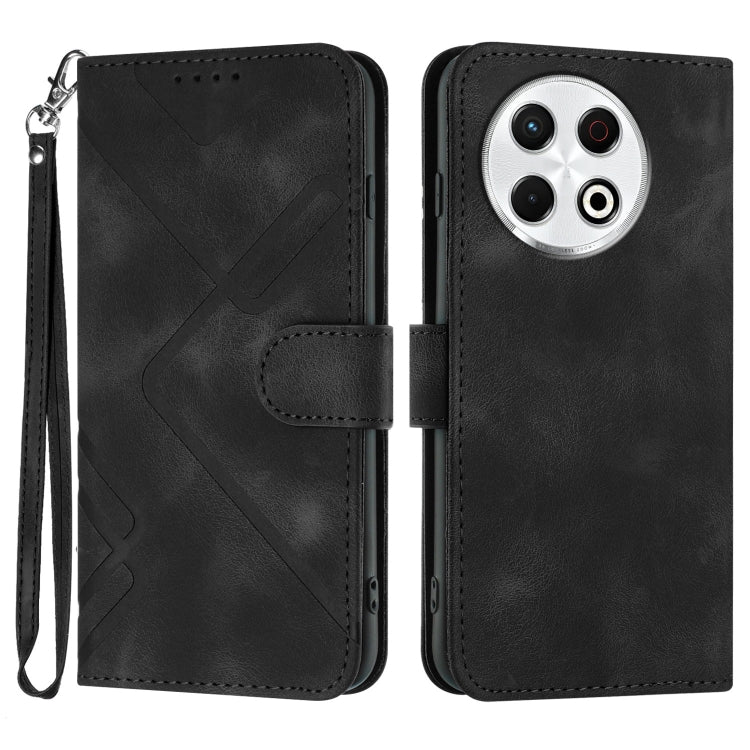 Line Pattern Skin Feel Leather Phone Case, For Tecno Pova Curve 2 5G, For Tecno Spark Go 3 / Pop 20 4G, For Tecno Spark 50 4G, For Tecno Camon 50 Pro 4G, For Tecno Camon 50 4G, For Tecno Spark Slim, For Tecno Spark 40 4G, For Tecno Pova Curve          ...