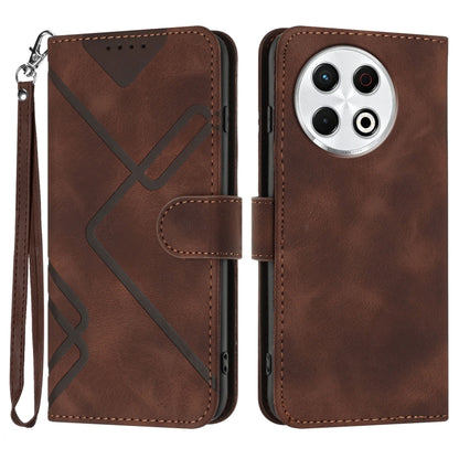 Line Pattern Skin Feel Leather Phone Case, For Tecno Pova Curve 2 5G, For Tecno Spark Go 3 / Pop 20 4G, For Tecno Spark 50 4G, For Tecno Camon 50 Pro 4G, For Tecno Camon 50 4G, For Tecno Spark Slim, For Tecno Spark 40 4G, For Tecno Pova Curve          ...