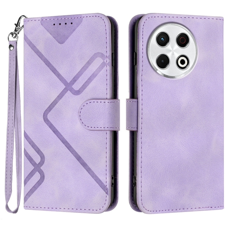 Line Pattern Skin Feel Leather Phone Case, For Tecno Pova Curve 2 5G, For Tecno Spark Go 3 / Pop 20 4G, For Tecno Spark 50 4G, For Tecno Camon 50 Pro 4G, For Tecno Camon 50 4G, For Tecno Spark Slim, For Tecno Spark 40 4G, For Tecno Pova Curve          ...