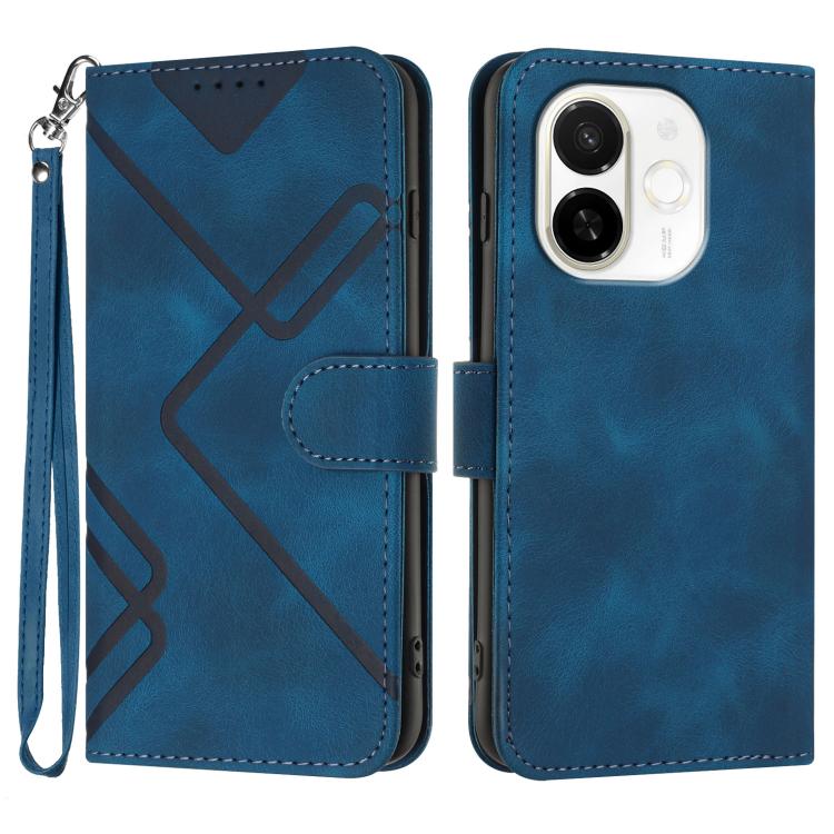 Line Pattern Skin Feel Leather Phone Case, For Tecno Pova Curve 2 5G, For Tecno Spark Go 3 / Pop 20 4G, For Tecno Spark 50 4G, For Tecno Camon 50 Pro 4G, For Tecno Camon 50 4G, For Tecno Spark Slim, For Tecno Spark 40 4G, For Tecno Pova Curve          ...