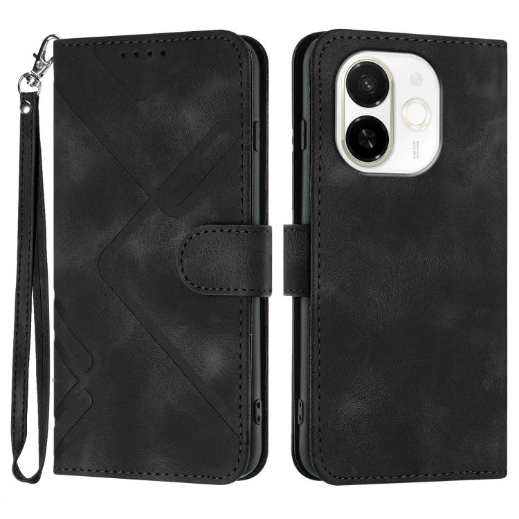 Line Pattern Skin Feel Leather Phone Case, For Tecno Pova Curve 2 5G, For Tecno Spark Go 3 / Pop 20 4G, For Tecno Spark 50 4G, For Tecno Camon 50 Pro 4G, For Tecno Camon 50 4G, For Tecno Spark Slim, For Tecno Spark 40 4G, For Tecno Pova Curve          ...