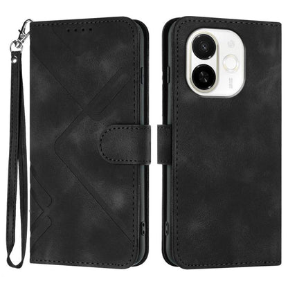 Line Pattern Skin Feel Leather Phone Case, For Tecno Pova Curve 2 5G, For Tecno Spark Go 3 / Pop 20 4G, For Tecno Spark 50 4G, For Tecno Camon 50 Pro 4G, For Tecno Camon 50 4G, For Tecno Spark Slim, For Tecno Spark 40 4G, For Tecno Pova Curve          ...