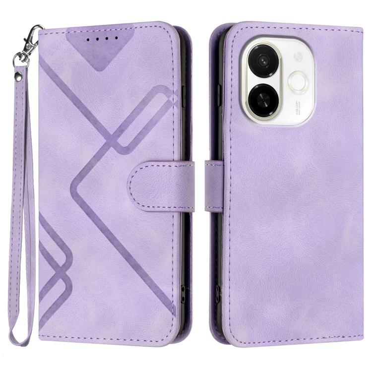 Line Pattern Skin Feel Leather Phone Case, For Tecno Pova Curve 2 5G, For Tecno Spark Go 3 / Pop 20 4G, For Tecno Spark 50 4G, For Tecno Camon 50 Pro 4G, For Tecno Camon 50 4G, For Tecno Spark Slim, For Tecno Spark 40 4G, For Tecno Pova Curve          ...