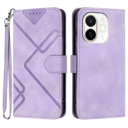 Line Pattern Skin Feel Leather Phone Case, For Tecno Pova Curve 2 5G, For Tecno Spark Go 3 / Pop 20 4G, For Tecno Spark 50 4G, For Tecno Camon 50 Pro 4G, For Tecno Camon 50 4G, For Tecno Spark Slim, For Tecno Spark 40 4G, For Tecno Pova Curve          ...